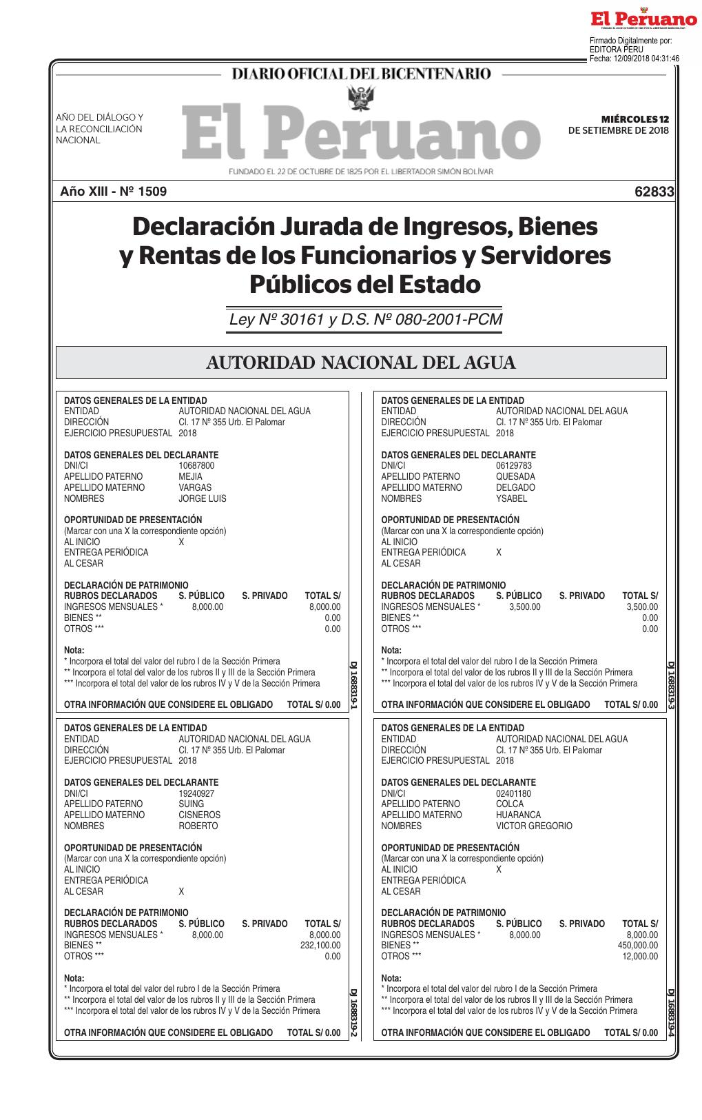 Declaración Jurada