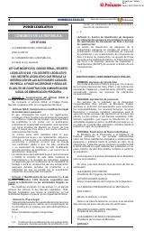 Ley Que Modifica El Código Penal, Decreto Legislativo 635, Y El Decreto ...